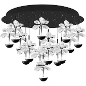 Stars of Light EGLO LED-taklampe Pianopoli svart Ø 50 cm