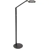 Steinhauer LED-gulvlampe Ringlux, svart, metall, justerbar