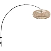 Steinhauer Vegglampe Sparkled Light 4404ZW, svart/naturlig bambus, E27