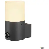 SLV Grafit utendørs vegglampe sylindrisk med sensor