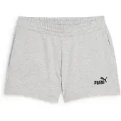 Puma ESS Small No. 1 Logo 4'' Shorts Women, Clothing, Light Gray Heather, XXS