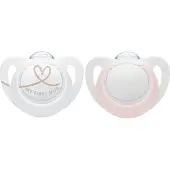 Nuk Smokker - 2-pack - Star - Rosa/Hvit - - 0-6 md - Smokk