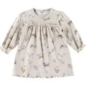 Joha Kjole - Lys Beige m. Husdyr - - 100 - Kjole