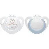 Nuk Smokker - 2-pack - Star - Blå/Hvit - - 0-2 md - Smokk