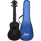 Flight TUS-35E Travel Soprano Electro Ukulele Black