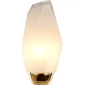 Searchlight Rocky vegglampe, 1 lyskilde, messingfarget, stål, glass, IP44