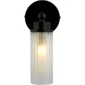 Searchlight Imperial vegglampe, svart, 1 lyskilde, stål, glass, IP44