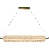 Searchlight Kapsel LED-hengelampe, lang, messingfarget, jern, akryl