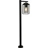Searchlight Veilampe med siv, IP44, svart, høyde 100 cm, metall