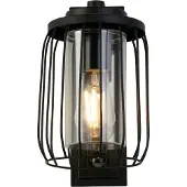 Searchlight Reed utendørs vegglampe, IP44, svart, metall