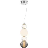 Maytoni LED-hengelampe Krage krom glass Ø 14,7 cm 3000 K