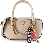 GUESS for woman. HWBG9899050 Davina Charms beige handbag (OSFA), Casual, Polyurethane