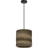 Osram hengelampe CYLINDER, 1 lyskilde, brun, Ø 25 cm, bølgepapp