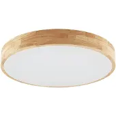 LINDBY taklampe Tanju, Ø60 cm, 5 lyskilder, kaoutchuktre, E27