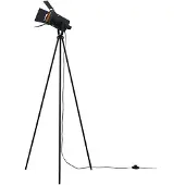 LINDBY Trefots-gulvlampe Devon i svart