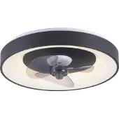 JUST LIGHT LED-takvifte Venika, svart CCT, med fjernkontroll, Ø 48,6 cm