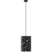 LUCANDE pendellampe Aeloria, svart, Ø 25 cm, jern, E27