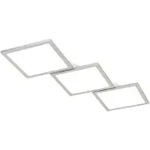 LUCANDE LED-taklampe Ilira, 3 lyskilder, sølv, CCT, dimbar