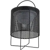 LINDBY LED-solcelledrevet terrasselampe Achilleas, RGBW, svart