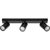 Ledvance Octagon-spotlight, dimbar, 3 lyskilder, svart