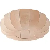 LINDBY taklampe Helin, beige, Ø 60 cm, tekstil, 3 x E27