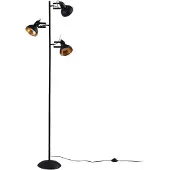 LINDBY gulvlampe Lilly, svart, metall, 170 cm, E14