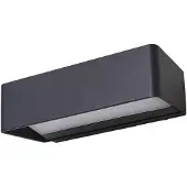 LUCANDE LED utendørs LED-vegglampe Midvig, mørkegrå, kantet, IP65