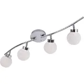 JUST LIGHT Miko LED-taklampe, 4 lyskilder, langstrakt