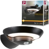 Paulmann utendørs LED-vegglampe Bordola, sensor, antrasitt