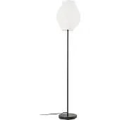 LUCANDE gulvlampe Tovina, tekstil, hvit, høyde 165 cm