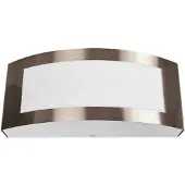 LINDBY utendørs vegglampe Raja, 25 cm bred, stål, IP44, E27
