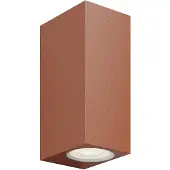 LUCANDE Utendørs vegglampe Tavi, rustbrun, aluminium, opp/ned