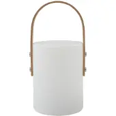 LINDBY LED-batteridrevet utendørs bordlampe Juria, hvit, CCT, IP44