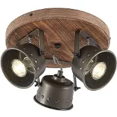 LINDBY downlight Rubinjo, Ø 31 cm, 3 lyskilder, tre, GU10