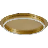 LINDBY LED-taklampe Kunis, gull, plast, Ø 46 cm