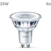 Philips LED-lyspære LEDClassic 3.5W/827 (35W) 6-pack GU10