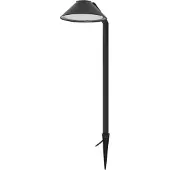 LINDBY LED-lampe med jordspyd Capelo, svart, metall, 77 cm