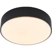 LINDBY LED-taklampe Simera, Ø 30 cm, svart, hvit