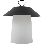 LINDBY LED oppladbar bordlampe Kalina, svart/hvit, IP44