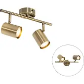 QAZQA Moderne spotlight bronse tiltbar 2-lys - Jeana