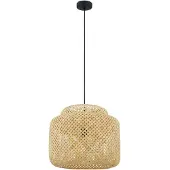 LINDBY Venora hengelampe, Ø 40 cm, ett nivå, bambus, E27