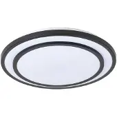 LINDBY LED-taklampe Essina, svart, metall, CCT, dimbar.