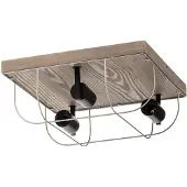 Britop Taklampe Neptuna, grå/svart, 34 x 34 cm, 3 lyskilder