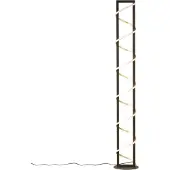FISCHER&HONSEL GMBH LED-gulvlampe Gwen, svart/gull, metall, CCT, dimbar