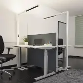 Arcchio LED-gulvlampe til kontor Jolinda, hvit, metall, sensor