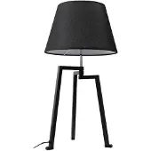LUCANDE bordlampe Amona, svart, tekstil, 69 cm, stativ