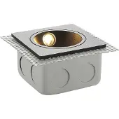 LUCANDE LED innfelt vegglampe Pordis, IP65, kantet