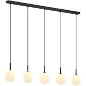LINDBY Etiena pendellampe, 5 lyskilder, opalglass