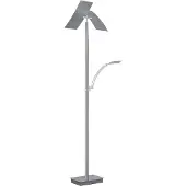 HELL LED-gulvlampe Andy, 3 lyskilder, matt nikkel, CCT, dimmer