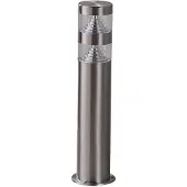 LINDBY LED-sokkellampe Lanea, 40 cm, grå, stål, IP44